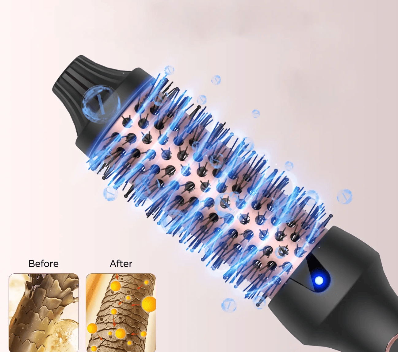 SilkFusion™ 3-in-1 Heated Styling Brush for Straightening, Curling & Volumizing